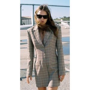 Zara Plaid Blazer Dress